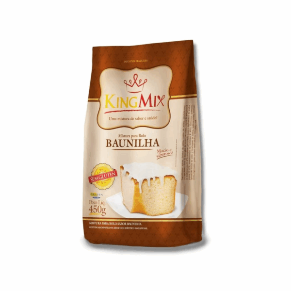 Mistura para Bolo de Baunilha Sem Glúten KingMix 450g