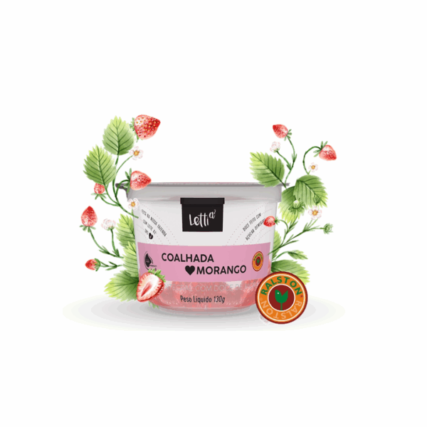 Coalhada com Doce de Morango Letti A² – 130g